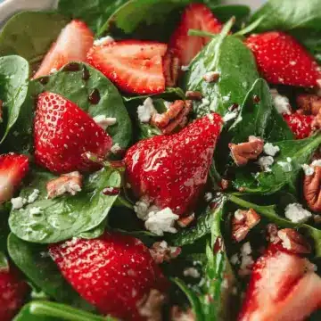 Strawberry Spinach Salad with Balsamic Dressing