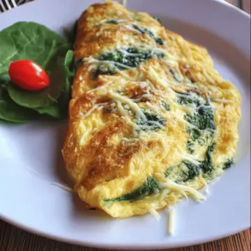Spinach and cheese omelette