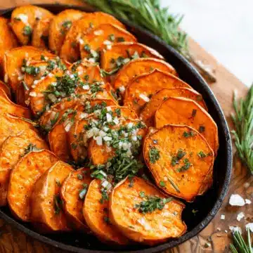 Garlic and Herb Sweet Potatoes