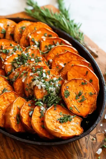 Garlic and Herb Sweet Potatoes