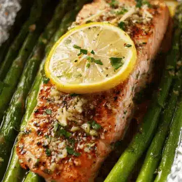 Baked Salmon with Lemon and Asparagus