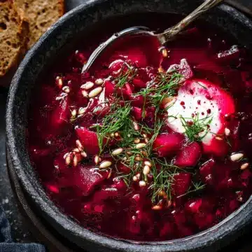 Borscht (beetroot soup)