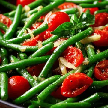 Green Beans with Tomatoes and Basil