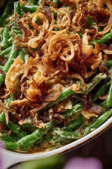 Green Bean Casserole with Fried Shallots