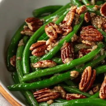 Easy Candied Pecan Green Bean