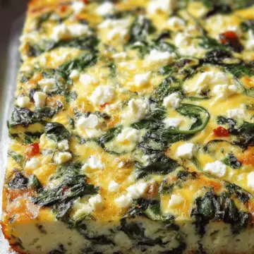 Spinach Feta Breakfast Casserole