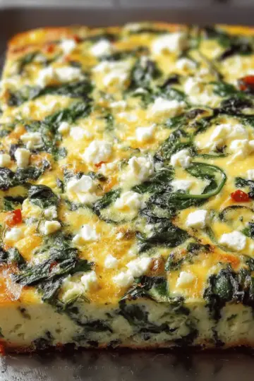 Spinach Feta Breakfast Casserole
