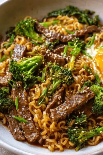 Beef and Broccoli Ramen Stir Fry
