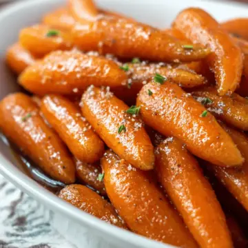 Slow Cooker Maple & Brown Sugar Glazed Carrots
