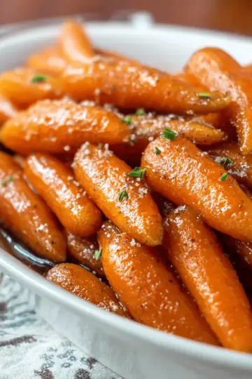 Slow Cooker Maple & Brown Sugar Glazed Carrots