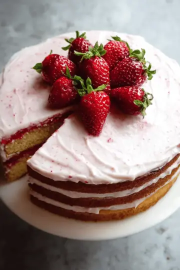 Homemade Strawberry Cake