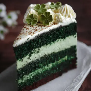 Green Velvet Cheesecake Cake