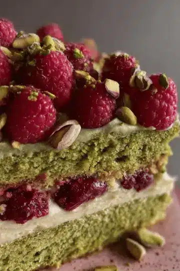 Pistachio Raspberry Cake