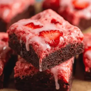 Easy Strawberry Brownies