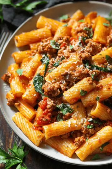 Creamy Sausage Rigatoni (One-Pot, 30-Minute Meal)