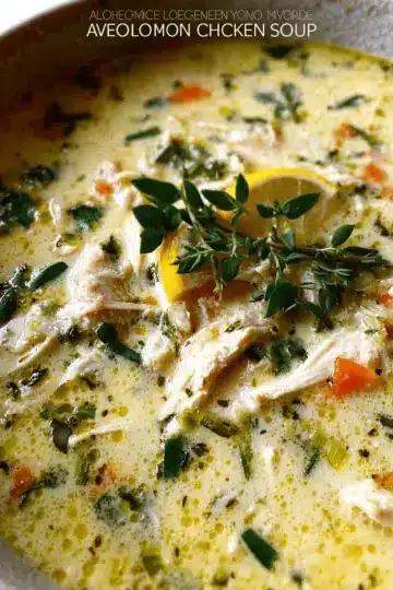 Avgolemono Greek Lemon Chicken Soup