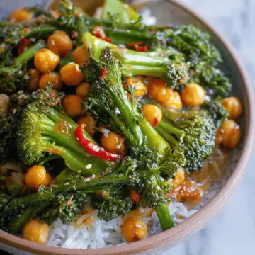 Chili-Garlic Broccoli with Chickpeas