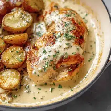 Chicken and Potatoes with Dijon Cream Sauce