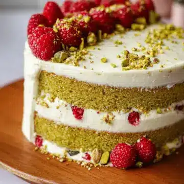 Pistachio Raspberry Cake