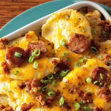 Crock Pot Pierogi and Kielbasa Casserole