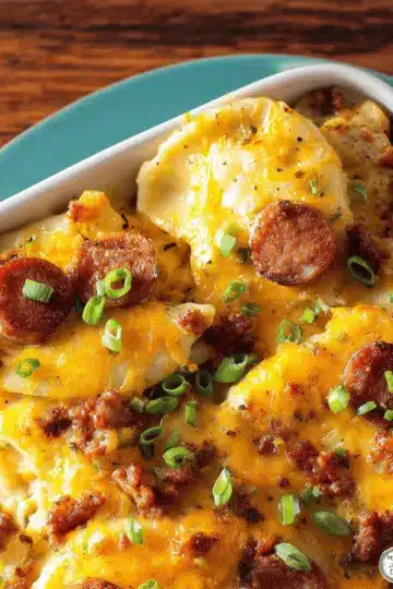 Crock Pot Pierogi and Kielbasa Casserole