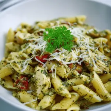 Creamy chicken pesto pasta recipe
