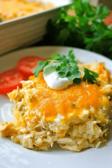 Green Chile Chicken and Rice Casserole