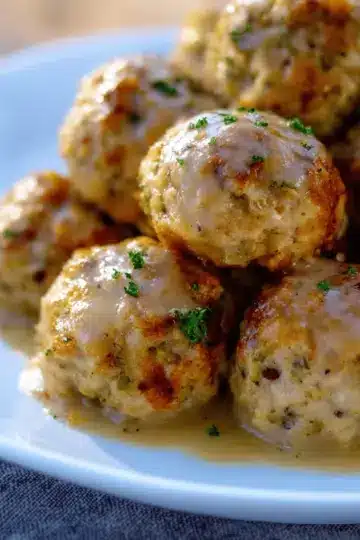 Leftover Turkey Stuffing Balls