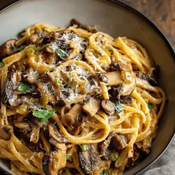 Caramelized Leek and Mushroom Gruyere Pasta