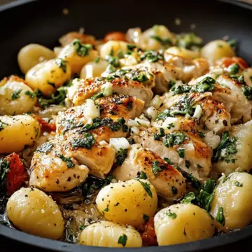 Garlic Chicken Gnocchi Skillet