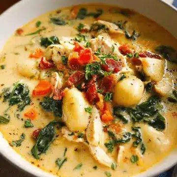 Creamy Chicken Bacon Gnocchi Soup