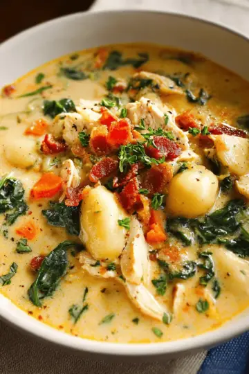 Creamy Chicken Bacon Gnocchi Soup