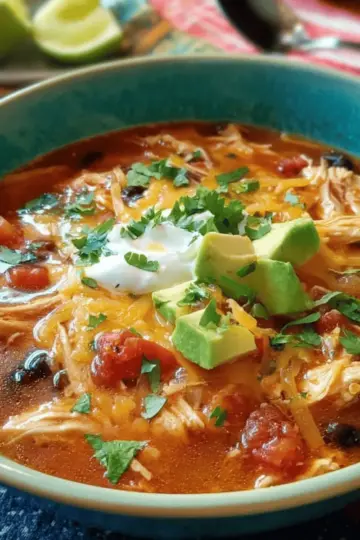 Slow Cooker Chicken Tortilla Soup
