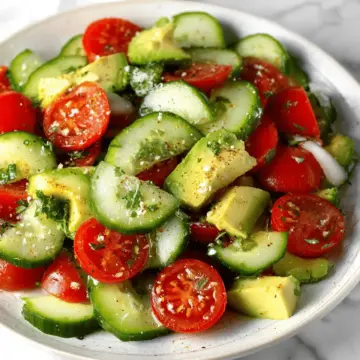 Tomato Cucumber Avocado Salad