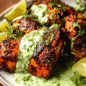 Peruvian Chicken with Green Sauce