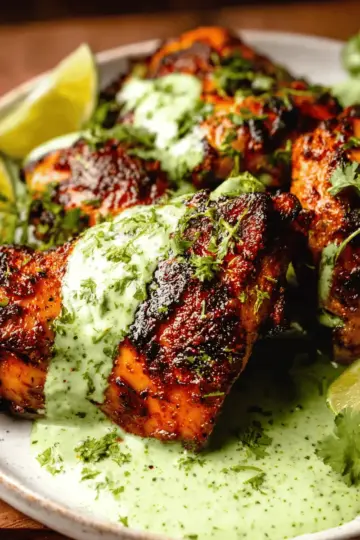 Peruvian Chicken with Green Sauce