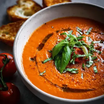 The Best Roasted Tomato Basil Soup