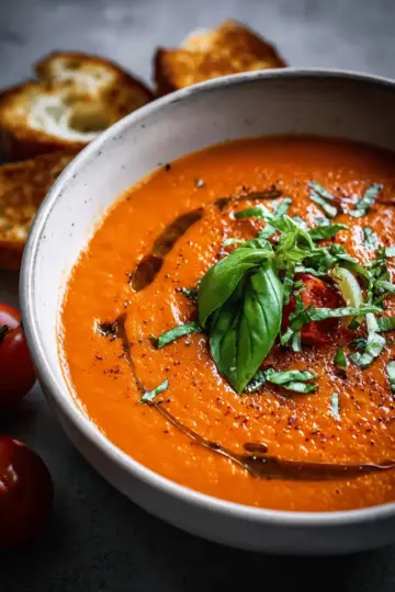 The Best Roasted Tomato Basil Soup