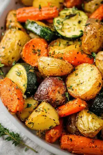 Garlic Herb Roasted Potatoes, Carrots, and Zucchini