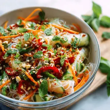 Spring Roll Salad with Spicy Ginger Dressing