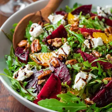 Roasted Beet Salad with Goat Cheese and Balsamic