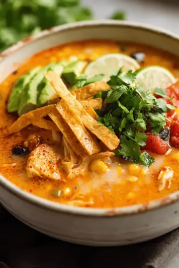 Creamy Chicken Tortilla Soup
