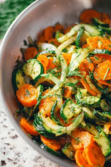 Dill Sautéed Carrots and Zucchini