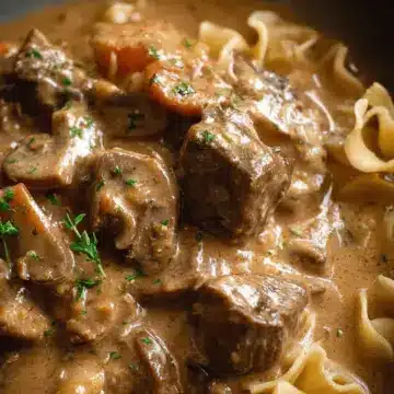 Slow Cooker Beef Stroganoff Stew