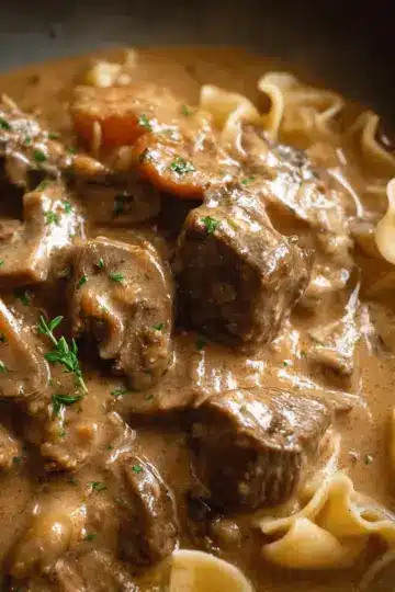 Slow Cooker Beef Stroganoff Stew