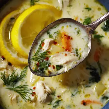 Avgolemono Greek Lemon Chicken Soup