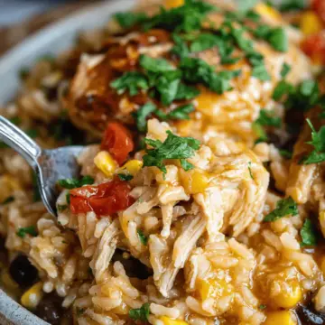 Southwest Crock Pot Chicken and Rice