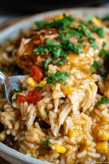 Southwest Crock Pot Chicken and Rice