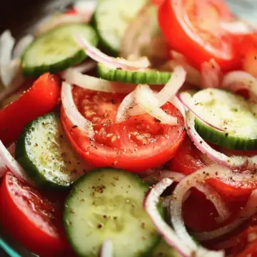 Tomato, Cucumber, and Onion Salad