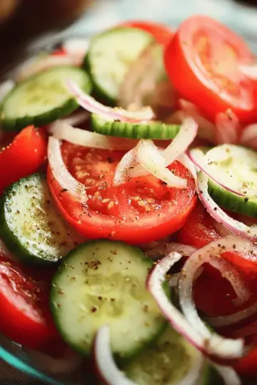 Tomato, Cucumber, and Onion Salad